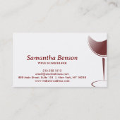 Professionele wijnvlek wijnglas wijn sommelier visitekaartje (Achterkant)