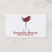 Professionele wijnvlek wijnglas wijn sommelier visitekaartje (Voorkant)
