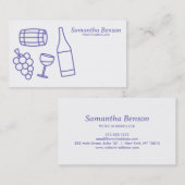 Professionele wijnvlek wijnglas wijn sommelier visitekaartje (Voorkant / Achterkant)