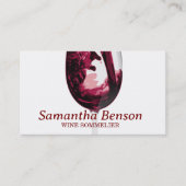 Professionele wijnvlek wijnglas wijn sommelier visitekaartje (Voorkant)
