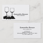 Professionele wijnvlek wijnglas wijn sommelier visitekaartje (Voorkant / Achterkant)