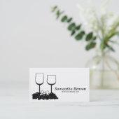 Professionele wijnvlek wijnglas wijn sommelier visitekaartje (Staand voorkant)