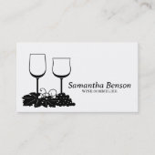 Professionele wijnvlek wijnglas wijn sommelier visitekaartje (Voorkant)