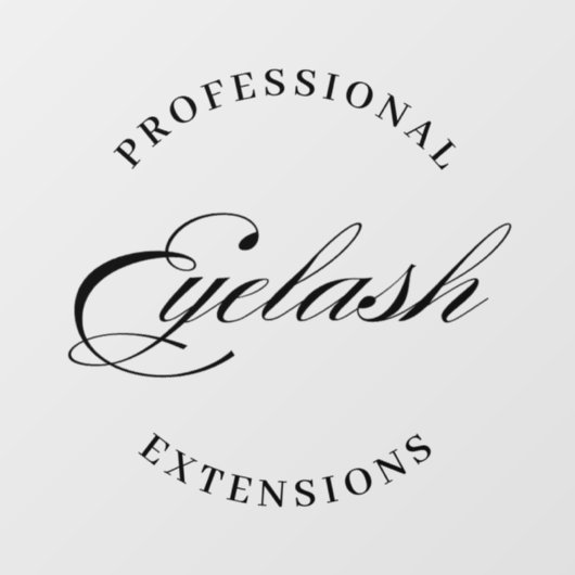 Professionele wimper extensies minimaal modern raamsticker (Vel)