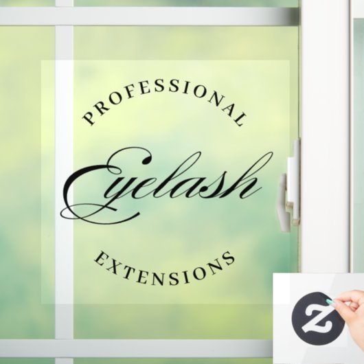 Professionele wimper extensies minimaal modern raamsticker (Huis)