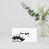 Professionele wimperextensions & microblading-bus visitekaartje (Staand voorkant)