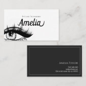 Professionele wimperextensions & microblading-bus visitekaartje (Voorkant / Achterkant)
