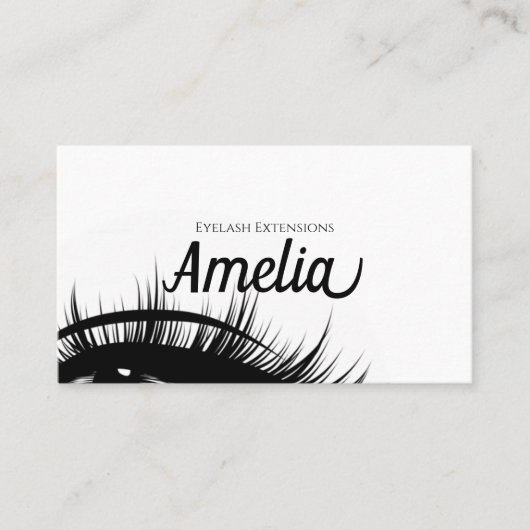 Professionele wimperextensions & microblading visitekaartje (Voorkant)