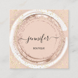 Professionele winkel SPA-Lijst Roos Glitter Qr-cod Vierkante Visitekaartje