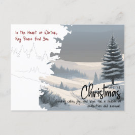 Professionele Winter Landschap Kerst Zaken Feestdagenkaart