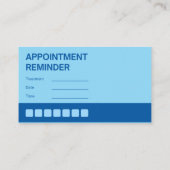 Professionele Wit & Blauw Medische Afspraak Visitekaartje (Achterkant)