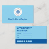 Professionele Wit & Blauw Medische Afspraak Visitekaartje (Voorkant / Achterkant)