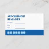 Professionele Wit & Blauw Medische Afspraak Visitekaartje (Achterkant)