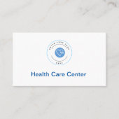 Professionele Wit & Blauw Medische Afspraak Visitekaartje (Voorkant)