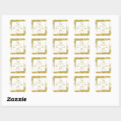 Professionele Wit Gouden Glitter Soja Kaars Labels (Vel)