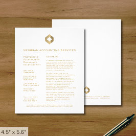 Professionele Wit Gouden Logo Flyer