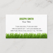Professionele wit groen gras gazon service visitekaartje (Achterkant)