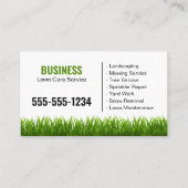 Professionele wit groen gras gazon service visitekaartje (Voorkant)