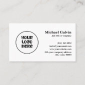 Professionele witte aangepaste zakelijke Logo QR-c Visitekaartje (Voorkant)