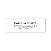 Professionele Witte Achtergrond Eenvoudige Elegant Zelfinktende Stempel (Design)