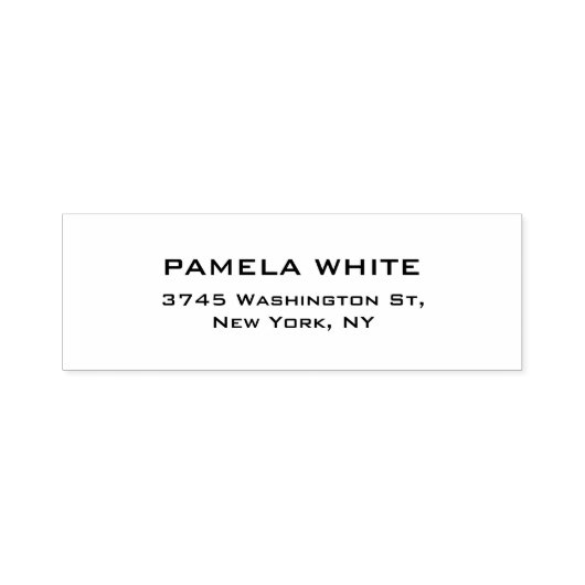 Professionele Witte Achtergrond Eenvoudige Elegant Zelfinktende Stempel (Design)