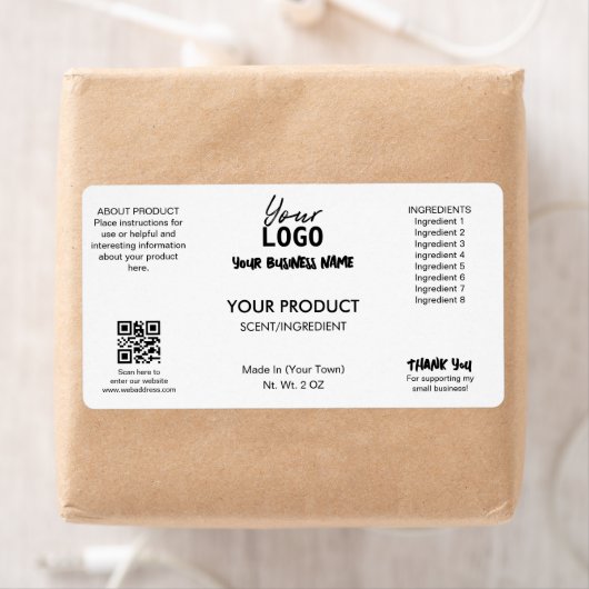 Professionele witte bad en lichaam product labels