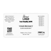 Professionele witte bad en lichaam product labels (Voorkant)