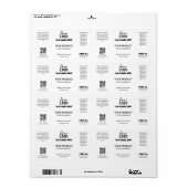 Professionele witte bad en lichaam product labels (Full Sheet)