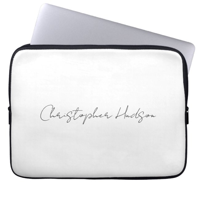 Professionele Witte Duidelijke Creatieve Chic Kall Laptop Sleeve (Voorkant)
