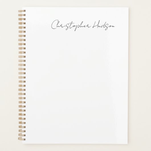 Professionele Witte Duidelijke Creatieve Chic Kall Planner (Voorkant)