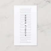 Professionele witte eenvoudige foto minimaal visitekaartje (Voorkant)