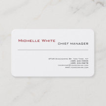 Professionele Witte Eenvoudige Plain Moderne Minim