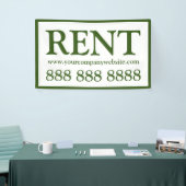 Professionele witte en groene verhuur bedrijf spandoek (Beurs)