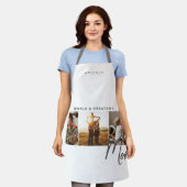 Professionele Witte Foto Keuken Schort (Gedragen)