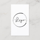 Professionele witte foto Logo Social Media Visitekaartje (Achterkant)