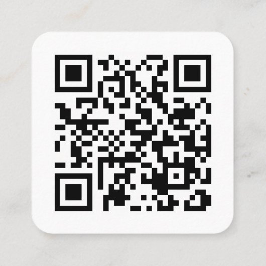 Professionele Witte Generieke Bedrijf Logo QR Code Vierkante Visitekaartje (Achterkant)
