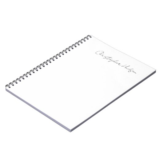 Professionele Witte Gewone Creatieve Chic Calligra Notitieboek (Linkerzijde)