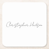 Professionele witte gewone creatieve chique kallig kartonnen onderzetters (Voorkant)