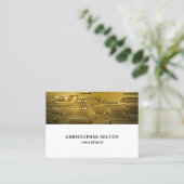 Professionele Witte Gouden Kringsraad Consultant Visitekaartje (Staand voorkant)