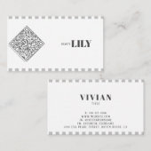 Professionele Witte Grijze Klassieke Lijn Qr-code Visitekaartje (Voorkant / Achterkant)
