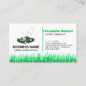 Professionele witte groene gazon zorg & landschaps visitekaartje (Voorkant)