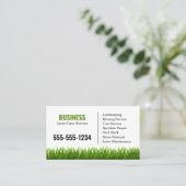 Professionele Witte Groene Gras Gazon Service Visitekaartje (Staand voorkant)