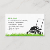 Professionele Witte Groene Lawn Care & Landscaping Visitekaartje (Achterkant)