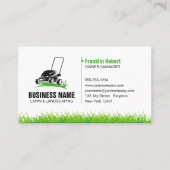 Professionele Witte Groene Lawn Care & Landscaping Visitekaartje (Voorkant)