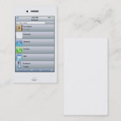 Professionele  witte iPhone-kaart Visitekaartje (Voorkant / Achterkant)