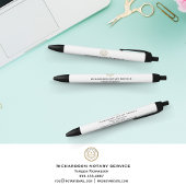 Professionele Witte Logo Zakelijke Promotie Notari Zwarte Inkt Pen