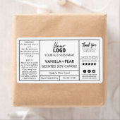 Professionele witte moderne Soy Candle Labels (Insitu)