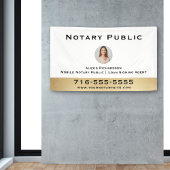 Professionele Witte Notaris Ronde Foto Marketing Spandoek