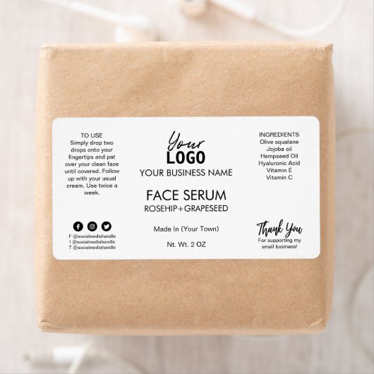 Professionele witte-olielabels etiket (Insitu)