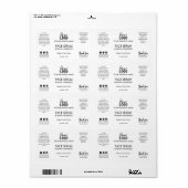 Professionele witte-olielabels etiket (Full Sheet)